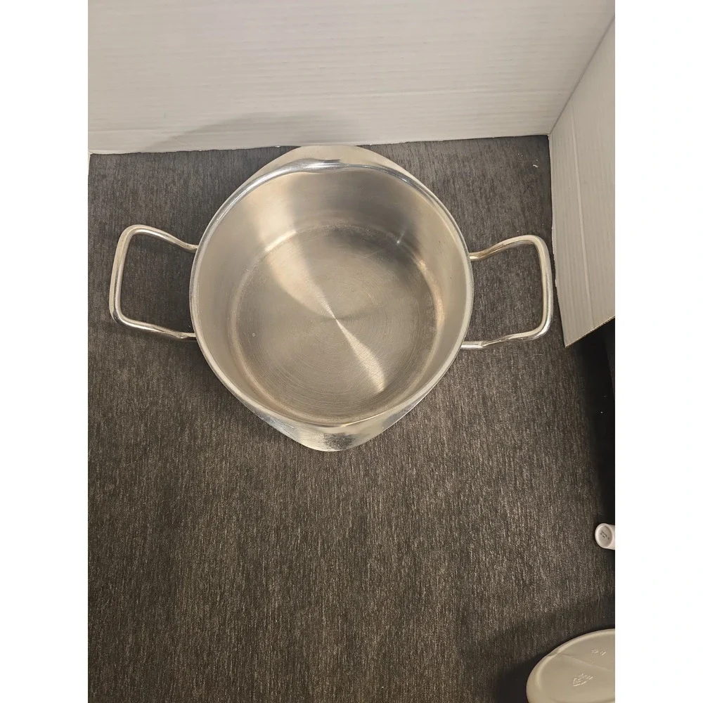 Krona Norpro USA 3‎ Qt Stainless Steel Stockpot Double Handle Silver Cookware